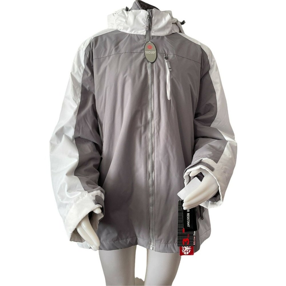 🌹NWT Women’s Jackets Size 1X Below Zero White/ Grey 3 In 1 Water Resistant